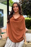 Oscar Drape Trapeze Tank Hazelnut